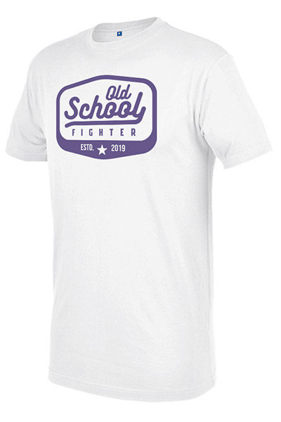 Camiseta blanca Old School Fighter