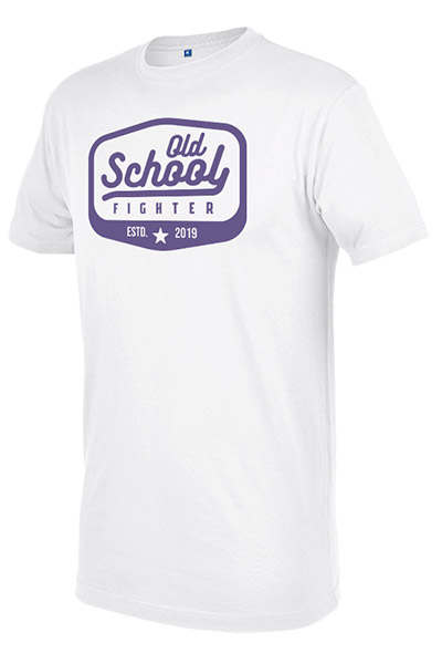 Camiseta blanca Old School Fighter