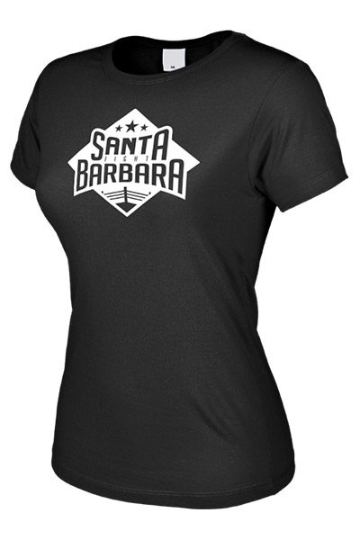 Camiseta mujer negra Santa Barbara Fight - w