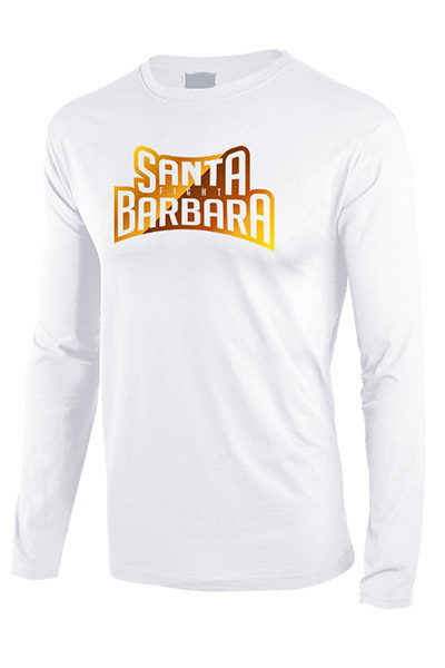 Camisetas de manga larga blanca Santa Barbara Fight