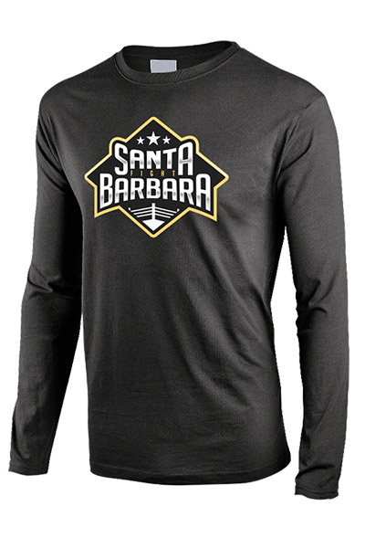 Camisetas de manga larga negra Santa Barbara Fight