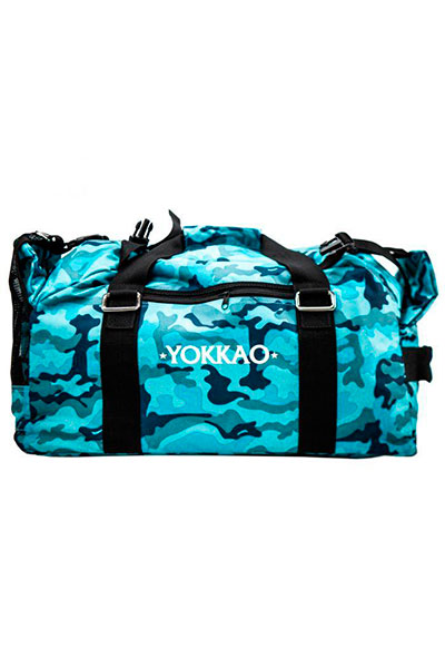 Bolsa gimnasio camo convertible turquesa